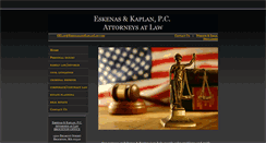 Desktop Screenshot of eskenasandkaplanlaw.com